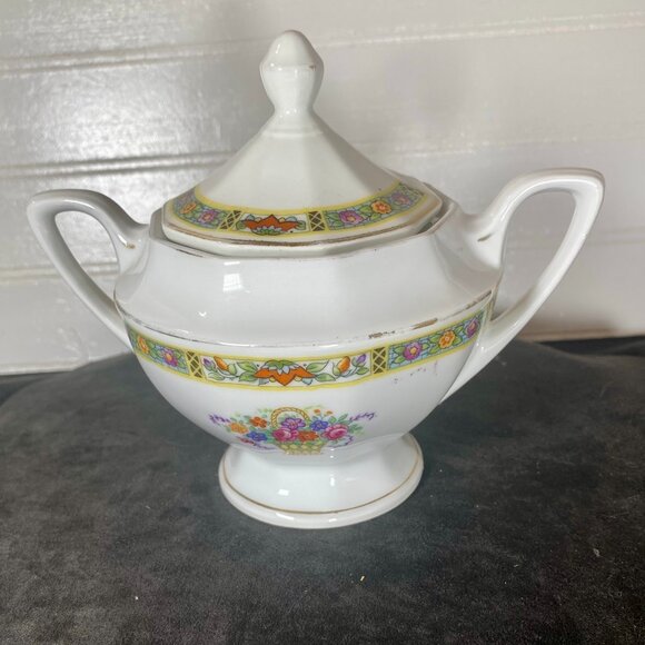 1930's Vintage Bavarian Fine China  Sugar and Creamer, Made in Germany, - Picture 3 of 11